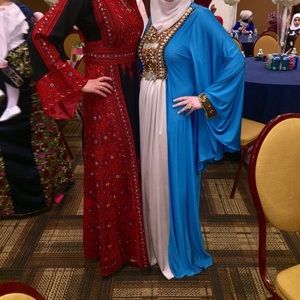 Baby Blue Detailed Kaftan